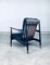 Mid-Century Modern Black Lacquer Lounge Armchair Set, Denmark 1950s, Set of 2, Image 14