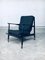 Mid-Century Modern Black Lacquer Lounge Armchair Set, Denmark 1950s, Set of 2 12