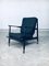 Mid-Century Modern Black Lacquer Lounge Armchair Set, Denmark 1950s, Set of 2, Image 12
