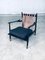 Mid-Century Modern Black Lacquer Lounge Armchair Set, Denmark 1950s, Set of 2, Image 5