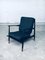Mid-Century Modern Black Lacquer Lounge Armchair Set, Denmark 1950s, Set of 2 1