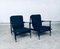 Mid-Century Modern Black Lacquer Lounge Armchair Set, Denmark 1950s, Set of 2 26