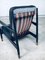 Mid-Century Modern Black Lacquer Lounge Armchair Set, Denmark 1950s, Set of 2, Image 8