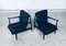 Mid-Century Modern Black Lacquer Lounge Armchair Set, Denmark 1950s, Set of 2, Image 21