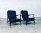 Mid-Century Modern Black Lacquer Lounge Armchair Set, Denmark 1950s, Set of 2 25