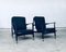 Mid-Century Modern Black Lacquer Lounge Armchair Set, Denmark 1950s, Set of 2, Image 25