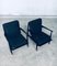 Mid-Century Modern Black Lacquer Lounge Armchair Set, Denmark 1950s, Set of 2, Image 20