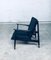 Mid-Century Modern Black Lacquer Lounge Armchair Set, Denmark 1950s, Set of 2 16