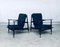 Mid-Century Modern Sessel mit Schwarzem Lack, 1950er, 2er Set 22