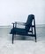 Mid-Century Modern Black Lacquer Lounge Armchair Set, Denmark 1950s, Set of 2 15