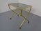 French Brass & Glass Cart with Magazine Rack, 1960s, Image 4