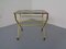 French Brass & Glass Cart with Magazine Rack, 1960s 1