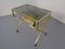 French Brass & Glass Cart with Magazine Rack, 1960s 8