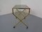 French Brass & Glass Cart with Magazine Rack, 1960s 5