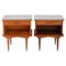 Mid-Century French Nightstands with Mirror Tops, Set of 2 1