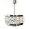 Mid-Century Pendant Light in Glass and Chrome 1