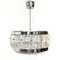 Mid-Century Pendant Light in Glass and Chrome, Image 1