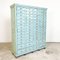 Vintage Industrial Blue Painted Wood Drawer Cabinet 15
