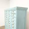 Vintage Industrial Blue Painted Wood Drawer Cabinet 5