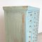 Vintage Industrial Blue Painted Wood Drawer Cabinet 3