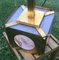 Art Deco Brass and Marble Effect Acrylic Glass Pendant Lamp 14