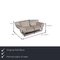 Cream Leather 1600 Three-Seater Sofa by Rolf Benz 2