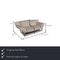 Cream Leather 1600 Three-Seater Sofa by Rolf Benz, Image 2