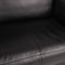 Black Leather Vida Three-Seater Sofa by Rolf Benz 4