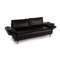 Black Leather Vida Three-Seater Sofa by Rolf Benz 3