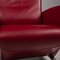 Red Leather Picco Armchair with Relaxation Function from FSM 4