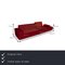 Red Fabric Four-Seater Polder Sofa from Vitra 2