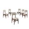 Beech and Foam Chairs, Italy, 1960s, Set of 6 1
