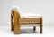 Walnut Sofa and Armchair by Sapporo for Mobil Girgi, Italy, Set of 2 7