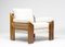 Walnut Sofa and Armchair by Sapporo for Mobil Girgi, Italy, Set of 2 3