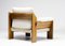 Walnut Sofa and Armchair by Sapporo for Mobil Girgi, Italy, Set of 2 4
