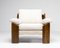 Walnut Sofa and Armchair by Sapporo for Mobil Girgi, Italy, Set of 2 8