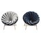 Gray and Blue Quetzal Armchairs by Marc Venot, Set of 2 1