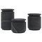 Black Pyxis Pots by Ivan Colominas, Set of 3, Image 1