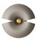 Small Taupe and Gold Contemporary Wall Lamp, Image 2