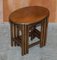 English Hardwood Nesting Tables, 1940s, Set of 3 2