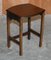 English Hardwood Nesting Tables, 1940s, Set of 3 10