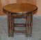 Tables Gigognes en Bois Dur, Angleterre, 1940s, Set de 3 3