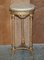 Antique Giltwood Marble Topped Jardiniere Plant Marble Stands, Set of 2 2