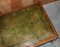 Tavolo da pranzo vittoriano in pelle verde e legno, fine XIX secolo, Immagine 5
