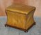 Victorian Tan Brown Leather Ottoman Stool, 1860s, Image 3