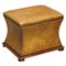 Victorian Tan Brown Leather Ottoman Stool, 1860s, Image 1