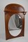 French Art Nouveau Fireplace Mantel Mirror in Carved Walnut, 1910 2