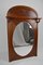 French Art Nouveau Fireplace Mantel Mirror in Carved Walnut, 1910, Image 2