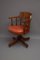 English Mahogany Revolving Office Chair 13