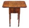 19th Century Victorian Burr Walnut Drop-Leaf Worktable, 1880s 1